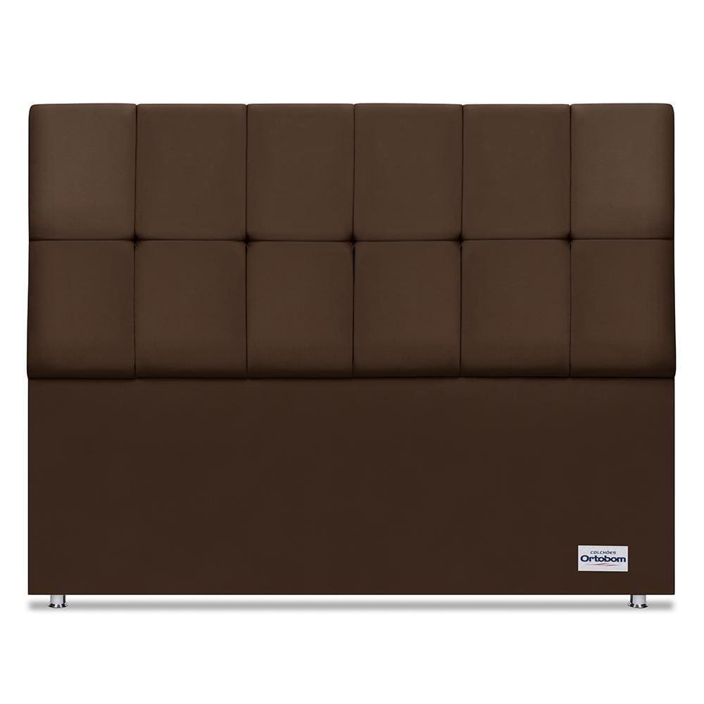 Cabeceira Piave Veluto Marrom Queen (12x160x125) - Ortobom