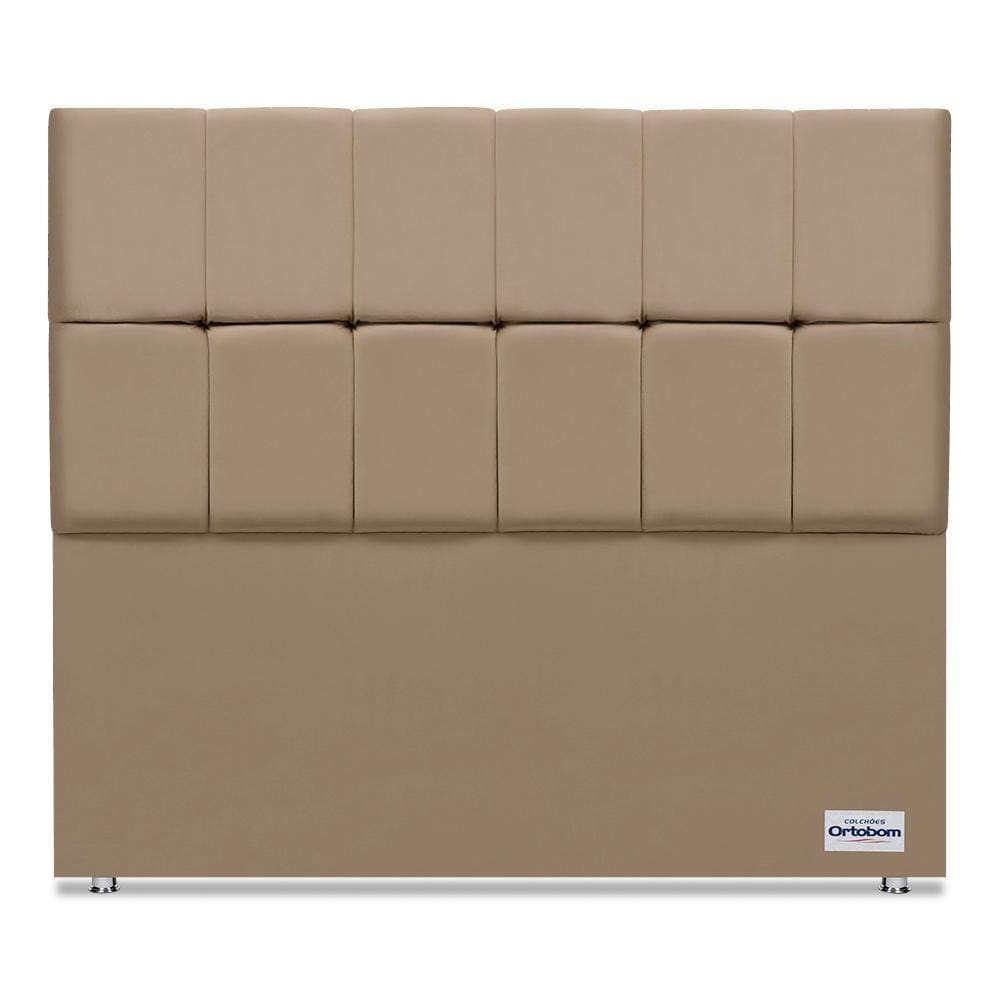 Cabeceira Piave Veluto Bege Casal (12x140x125) - Ortobom