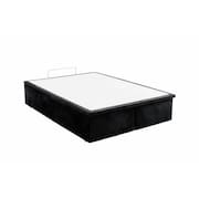 Base Baú Camurça Preto Super King (193x203x39) - Ortobom