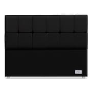 Cabeceira Piave Veluto Preto Queen (12x160x125) - Ortobom