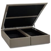 Base Baú Corino Bege Queen (158x198x39) - Ortobom