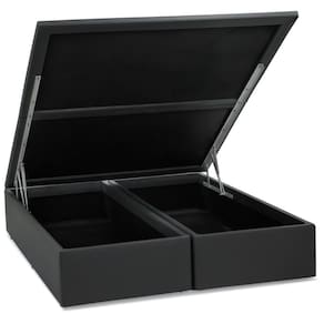 Base Baú Physical Corino Cinza Queen (158x198x39) - Ortobom