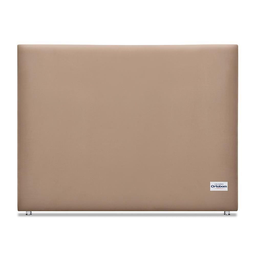Cabeceira Sena Veluto Bege Casal (12x140x125) - Ortobom
