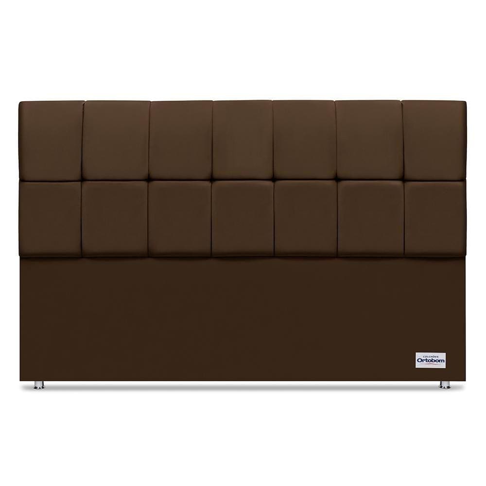 Cabeceira Piave Veluto Marrom King (12x188x125) - Ortobom