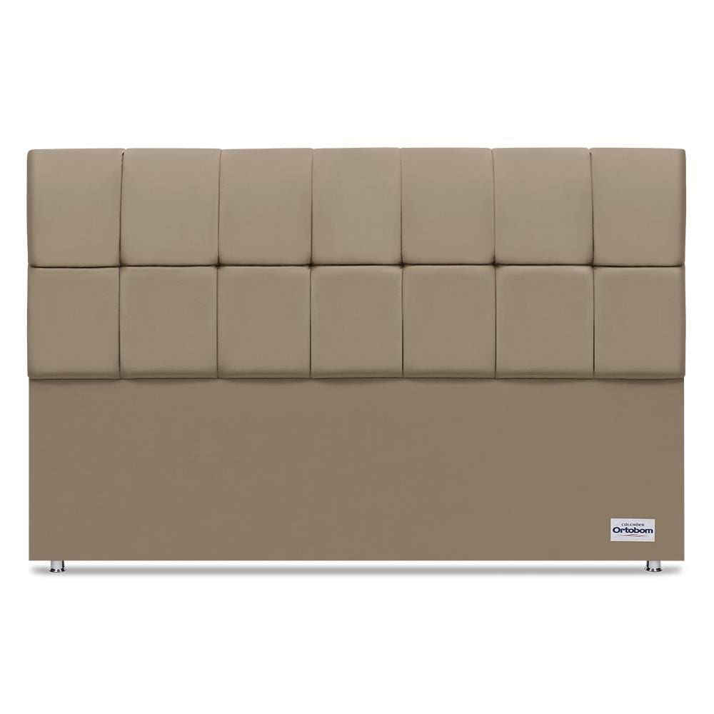 Cabeceira Piave Veluto Bege King (12x188x125) - Ortobom