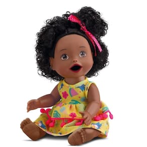 Boneca Menina My Little Collection Primeira Papinha Negra