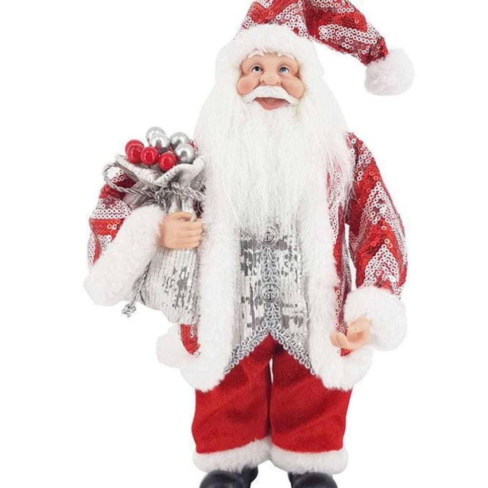 Papai Noel 30Cm Vermelho/Branco