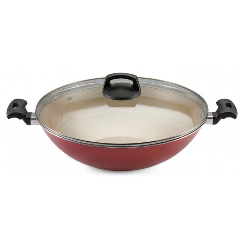 Panela Wok 32 Antiaderente Cereja Premium