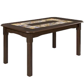 Mesa De Madeira Imperial Castanho Rústico - Art Panta