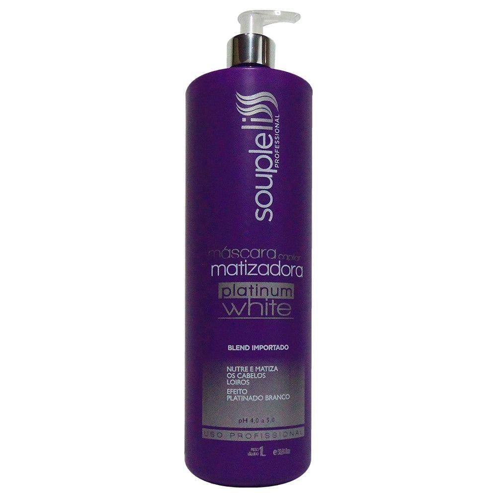 Máscara Matizadora Platinum White 1L Souple Liss