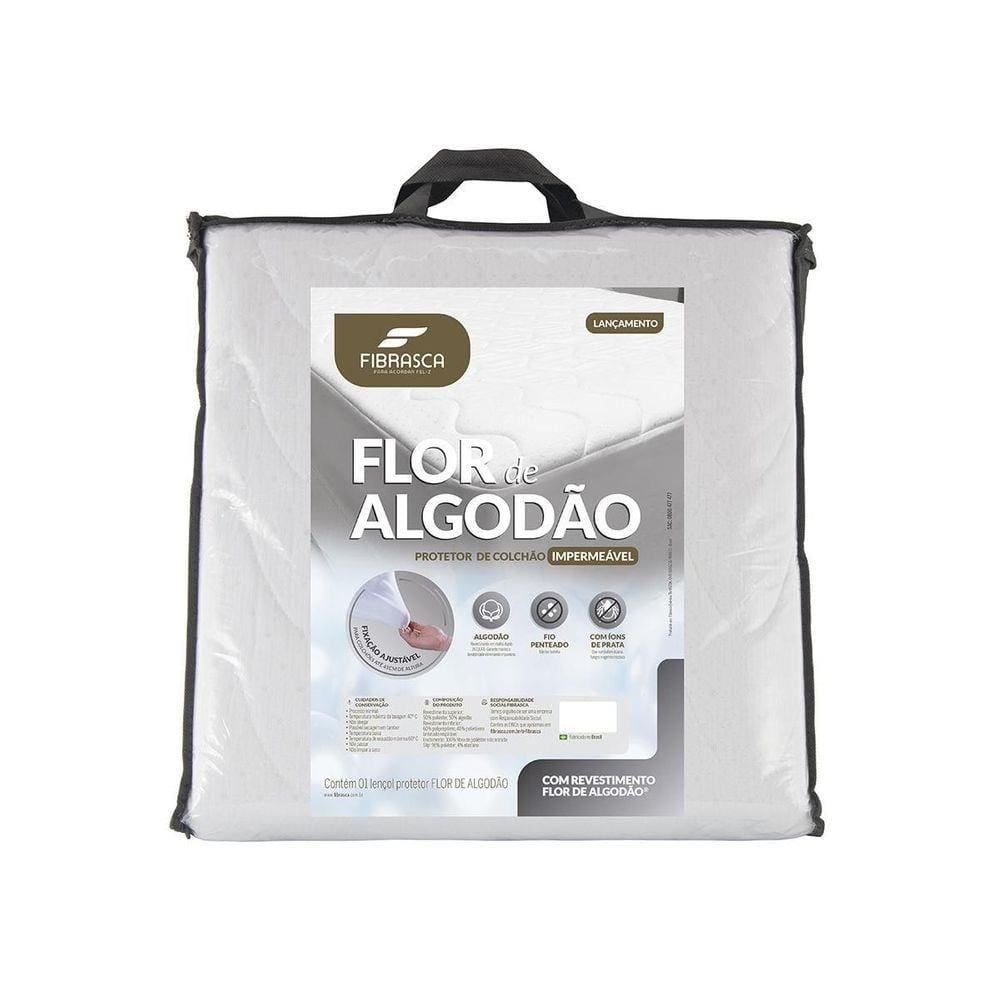 Protetor Colchão Flor De Algodão Impermeavel King Fibrasca