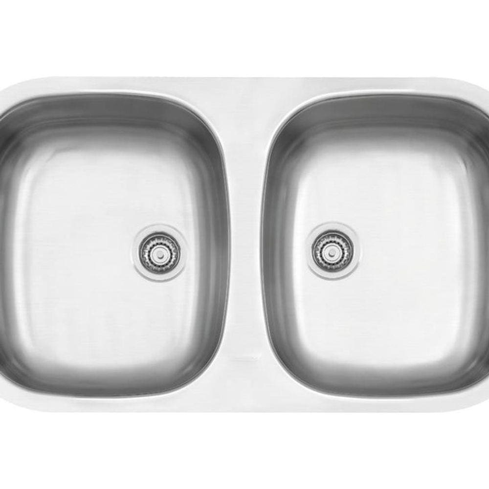 Cuba Dupla Inox Acetinado 77X40Cm 34Bl Tramontina 94030102
