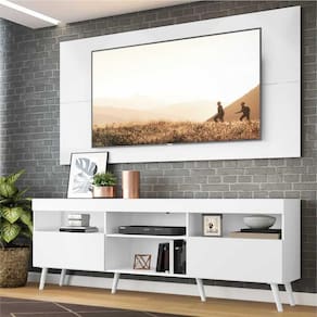 Rack c/ Painel TV 65" e Pés Retrô Flórida Multimóveis