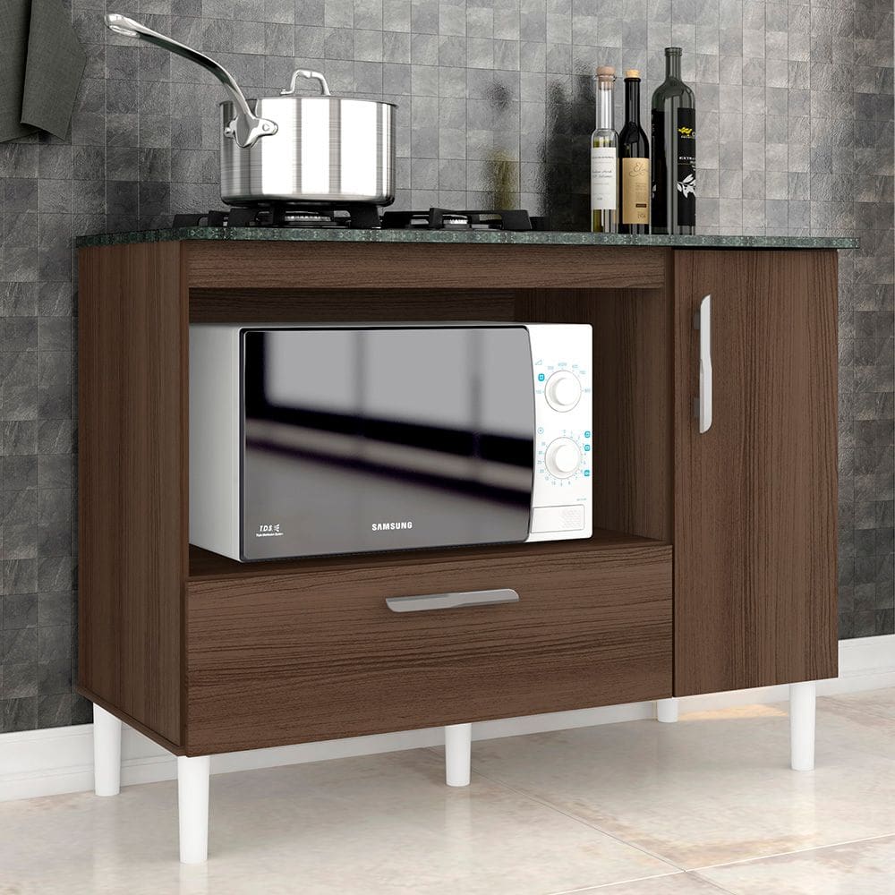Balcão Para Cooktop Mila 1 Pt 1 Gav - Móveis Arapongas