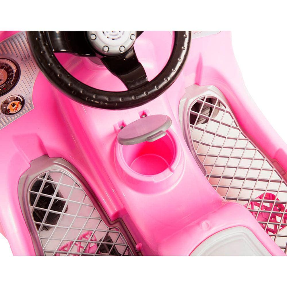 Mini Carro Infantil Calesita 1300 Fouks - 2 em 1 Pedal e Passeio - Rosa