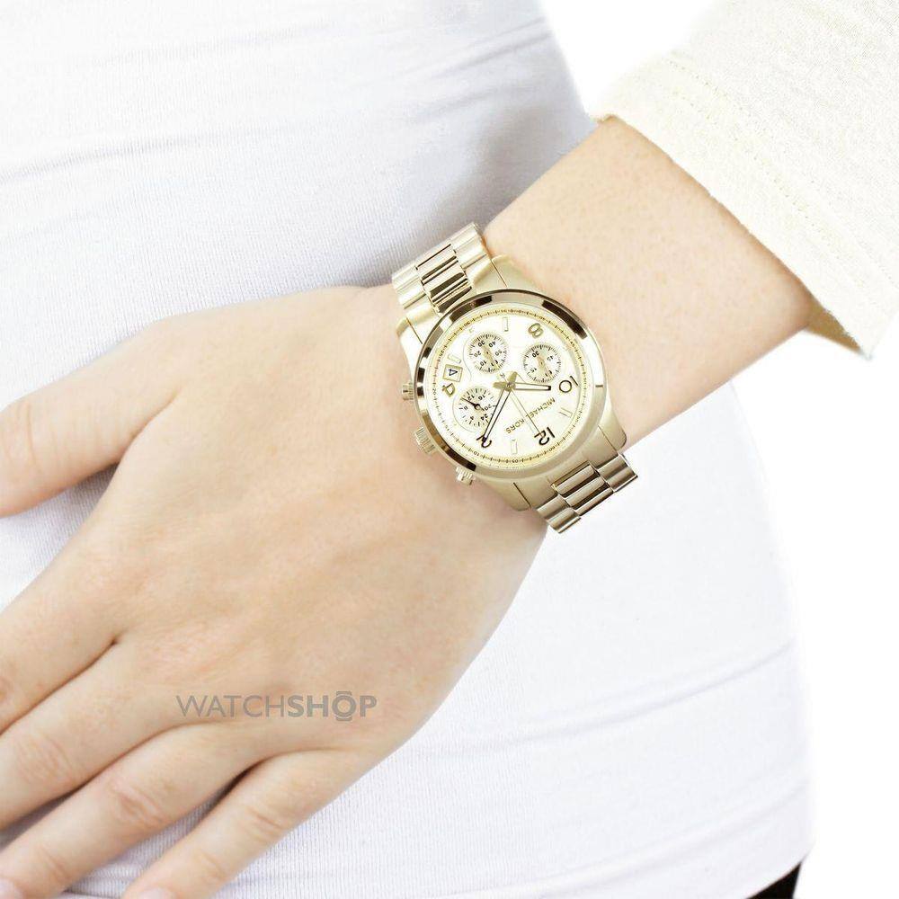 relógio michael kors ladies runway gold mk5055