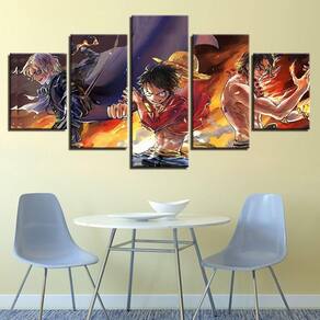 Quadro One Piece Anime Abertura Decorativo A4 23x33cm em Promoção