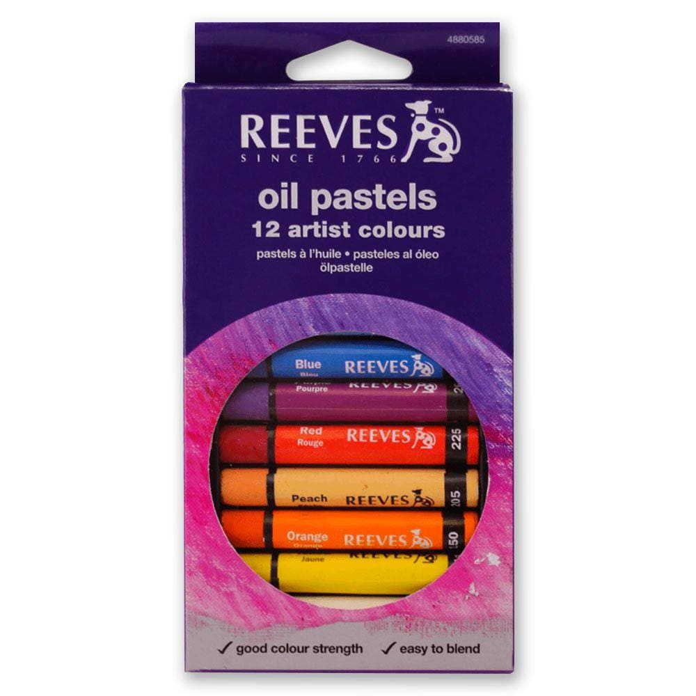 Giz Pastel Oleoso Reeves Redondo 12 Cores 4880585