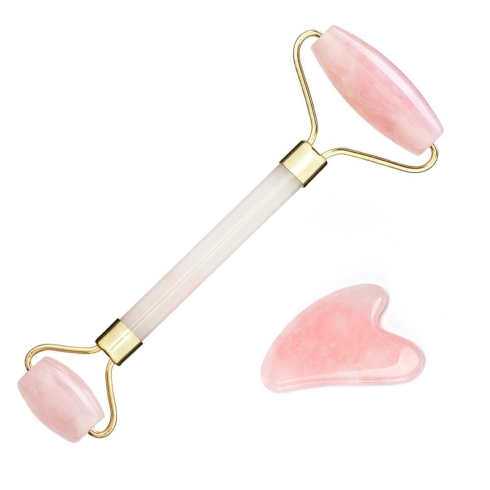 Smart Massageador Rolo de Quartzo + Guasha Coração