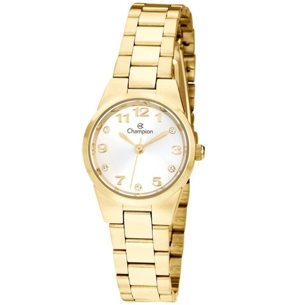 Relógio Feminino Dourado Aço Champion CH26846H