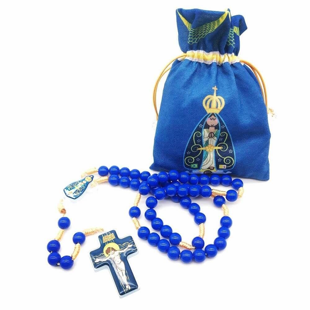 Terço Infantil de Nossa Senhora Aparecida Com Saquinho