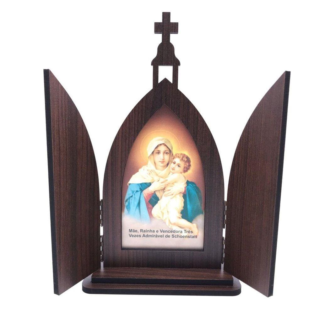 Capela Capelinha Mãe Rainha Santuario Madeira Grande Com Porta