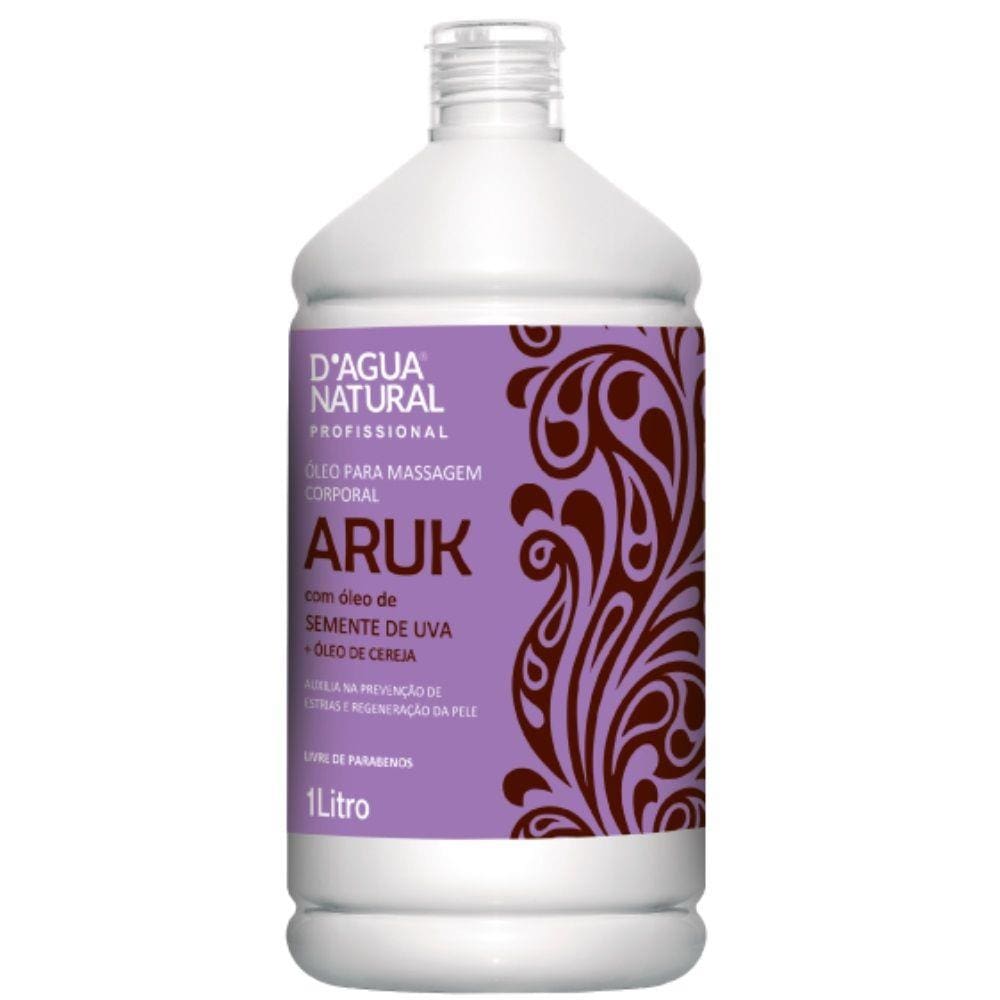 Óleo Massagem Corporal Semente Uva Cereja 1Lt Dagua Natural