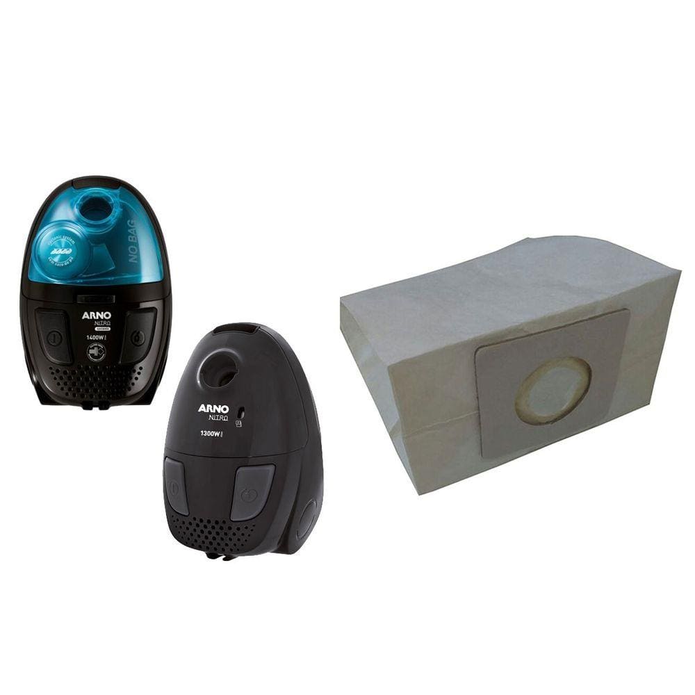 Kit Com 6 Sacos Descartáveis Aspirador De Pó Arno Nitro