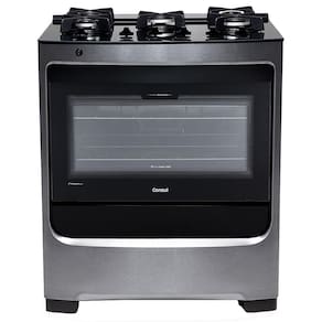 Fogão de Piso 5 Bocas Consul CFS5VARUNA com Mesa de Vidro Inox Bivolt