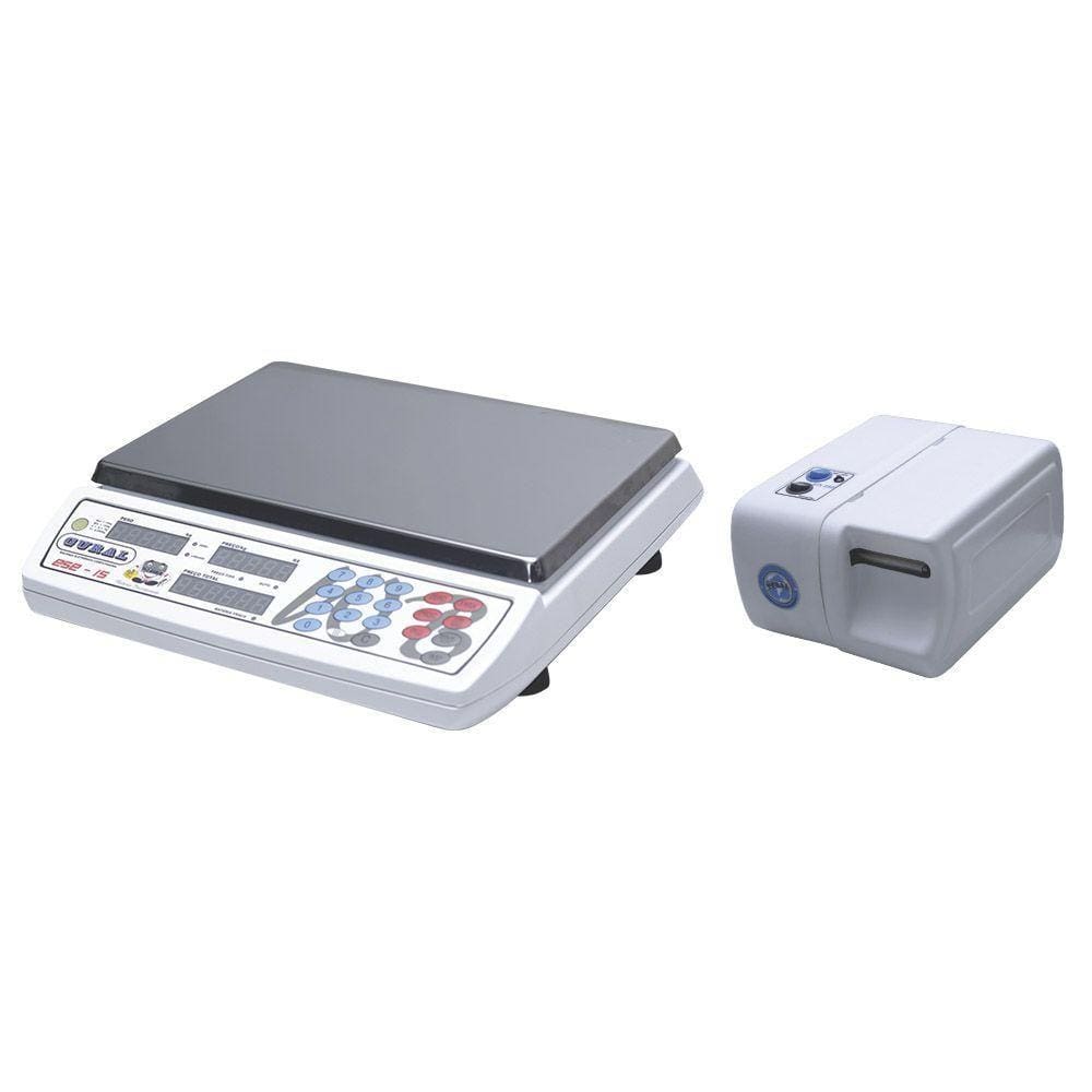 Balança Comercial 15 kg com Etiquetadora Gural ESE-15 ETX-250