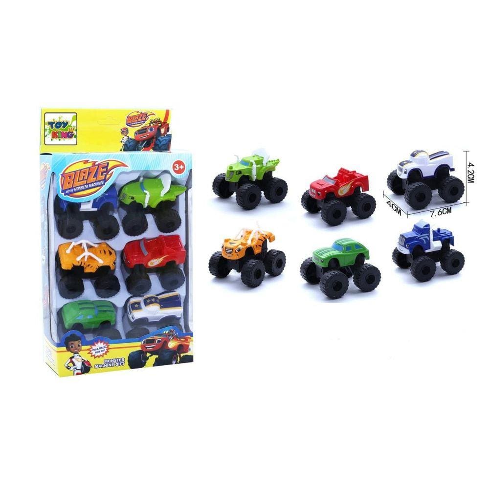 Kit composto por 14 Carrinhos de Fricção - 6x Blaze Monster Machines + 8x  Carrinhos da Coleção Carros Disney