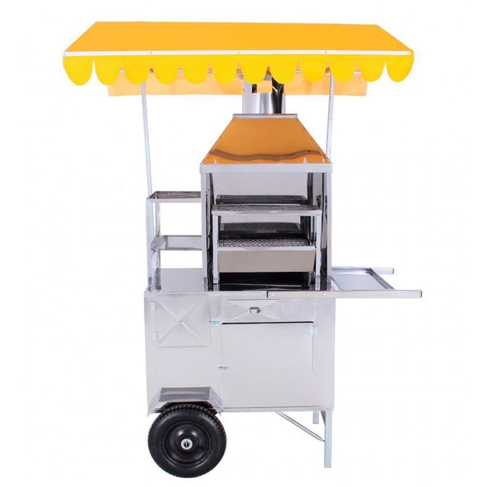 Carrinho de Churrasco Inox  Com Churrasqueira De 50cm 67200