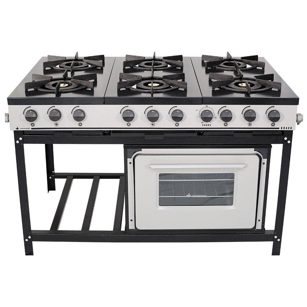 Fogão Industrial Venâncio 6 Bocas Com Forno Br6bf