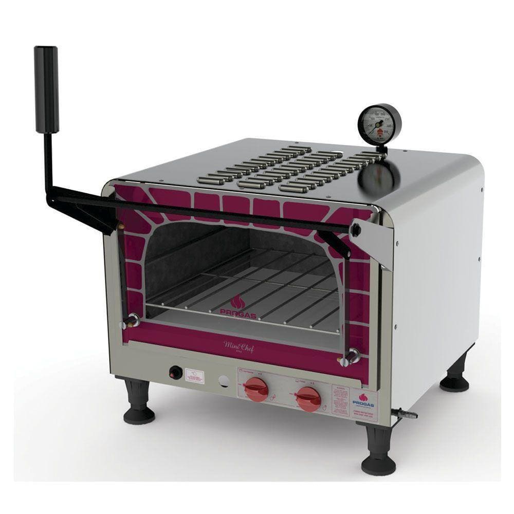 Forno Refratário Mini Chef Progás a Gás Aço Inox PRP-400G STYLE