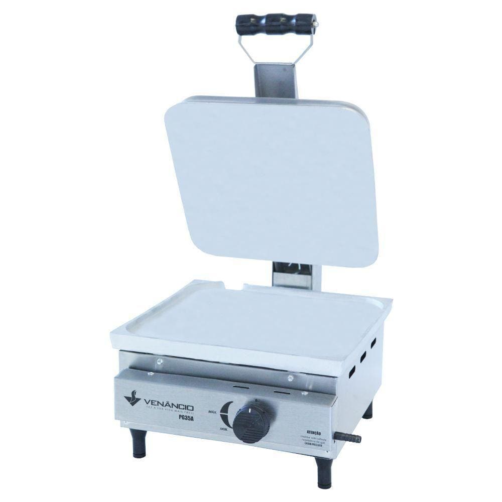Chapa Sanduicheira a Gás de Aluminio Venâncio 35 cm com Prensa PG35A