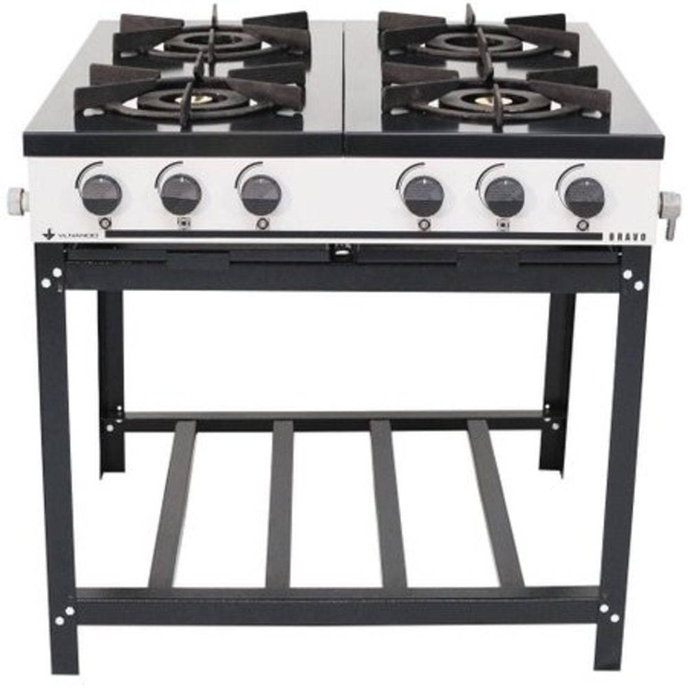 Fogão Industrial Venâncio 4 Bocas Sem Forno Baixa Pressão Br4b