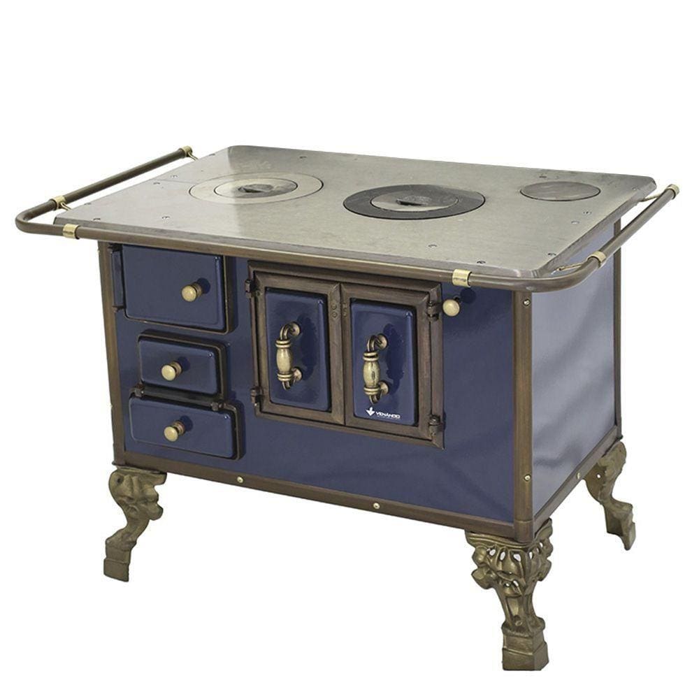 Fogão a Lenha Barroco Venâncio sem Tampa 03 Azul 3bdaz