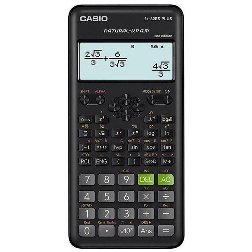 Calculadora Científica Casio FX-82ES Plus 2 Edição Com 252 Funções - Preto