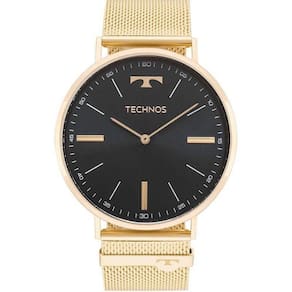 Relógio Technos Masculino Clássico Slim Dourado 2025Ltj/4P