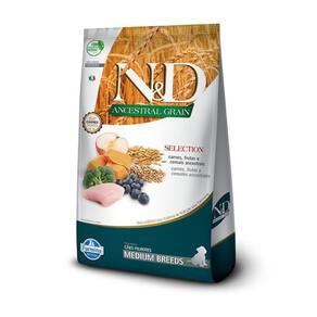 Ração N&D Ancestral Carne/Frutas Cão Filhote Raça Média 15Kg