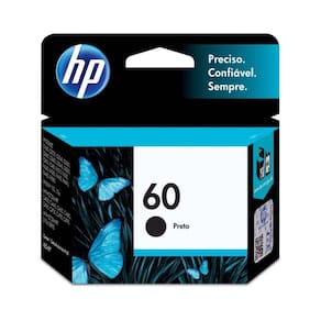 Cartucho HP 60 Preto - CC640WB - Para HP Deskjet D1660 / D2530 / D2545 / D2560 / D2660 / F4280 / F4480 / Photosmart C4680 / C4780
