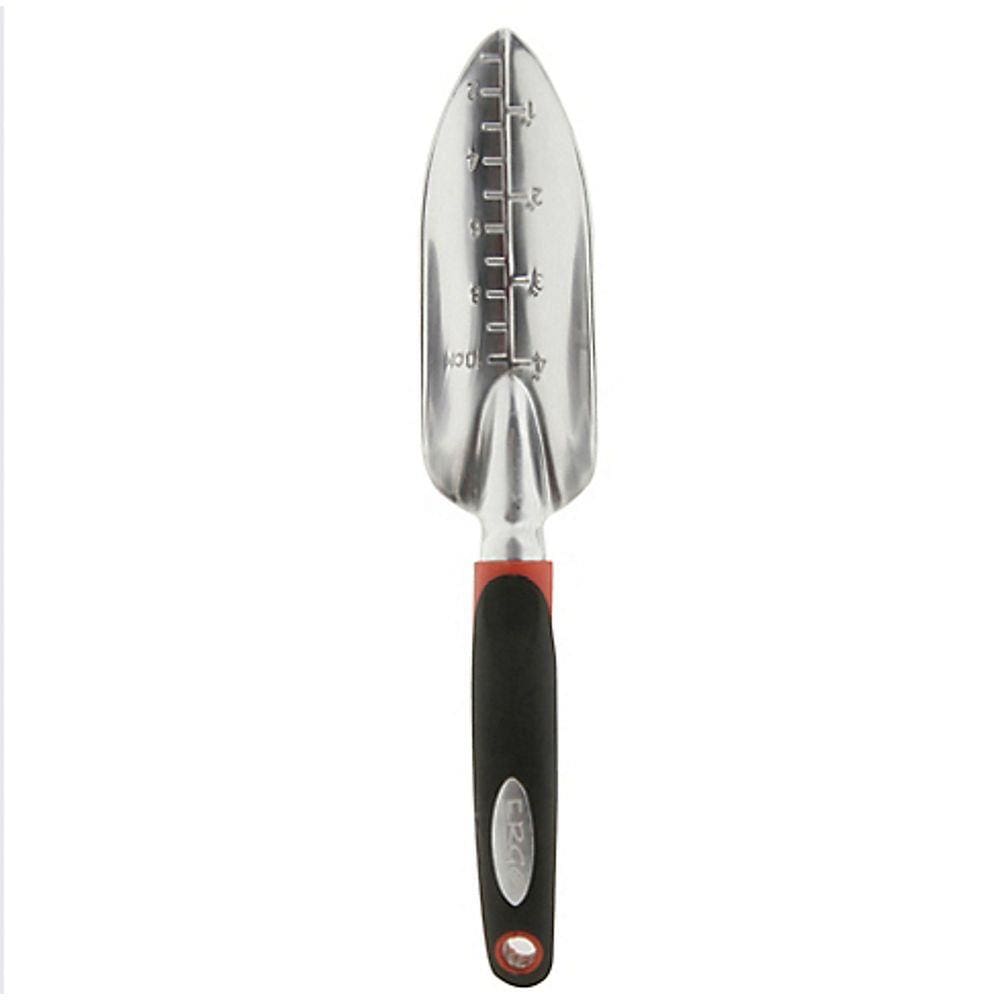 Pá de Alumínio Prateado 12cm Preto e Vermelho Ergo