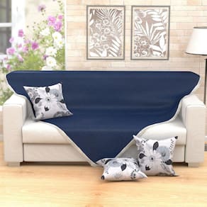 Manta decorativa sofa azul turquesa | Ponto