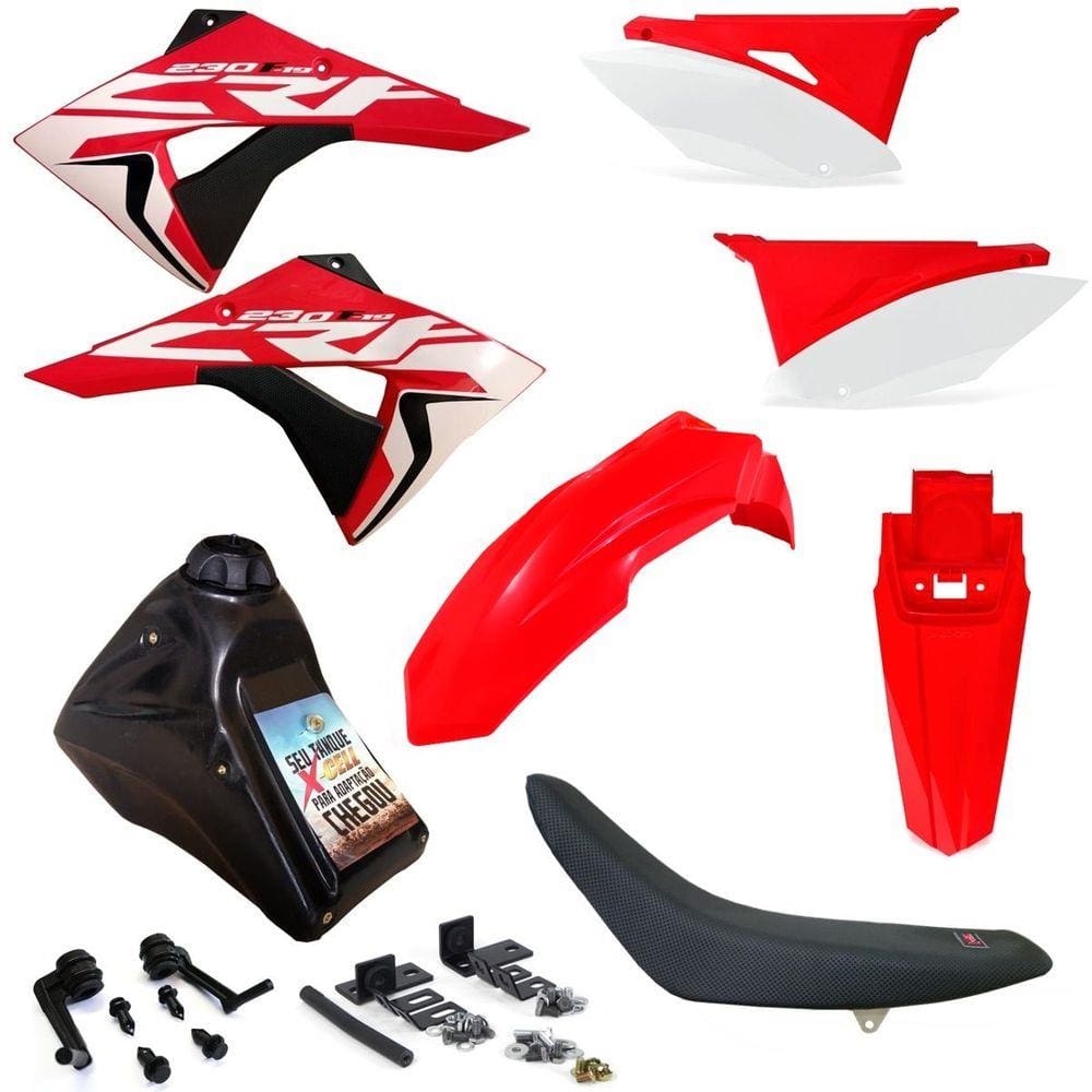 Kit Plástico Biker Next Completo Crf 230 Adaptável Xr 200 Xr 250