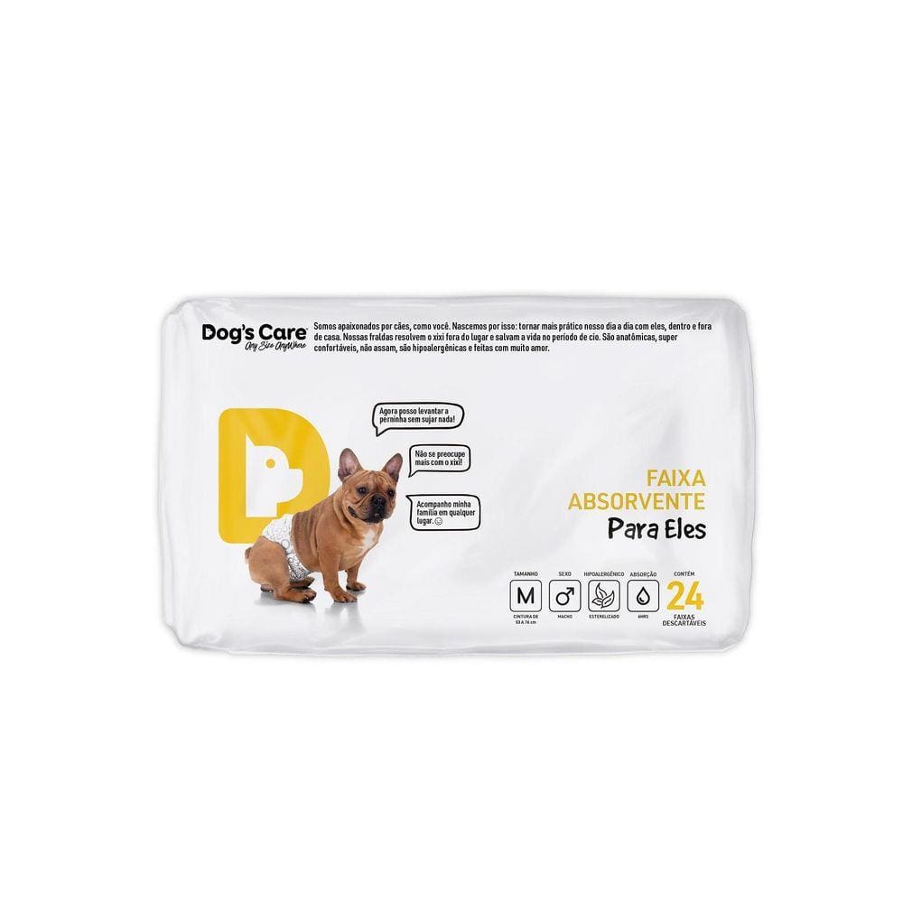 Fralda Macho M Pacote Com 24 Unidades Dogs Care