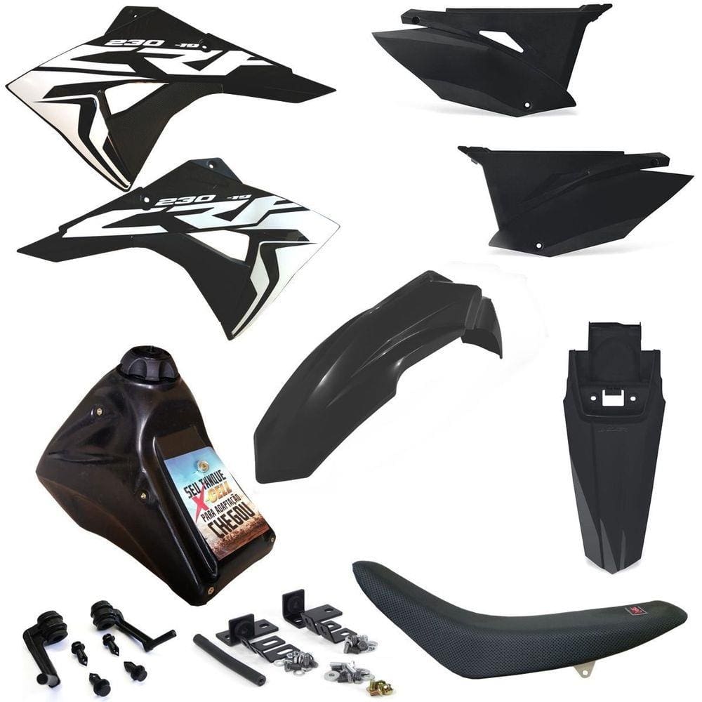 Kit Plástico Biker Next Completo Crf 230 Adaptável Xr 200 Xr 250