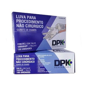 Luva Não Cirúrgica Com Pó Uso Médico Caixa Com 100 Unidades