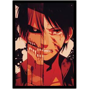 Quadro decorativo em mdf mosaico naruto decoracao desenho quarto sala facil  instalacao sem furar nao desbota hd