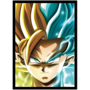 Quadro Decorativo Dragon Ball Goku Desenho Com Moldura G02