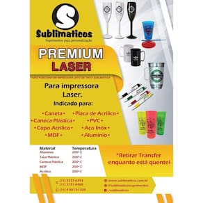 50 Folhas Transfer Premium Laser